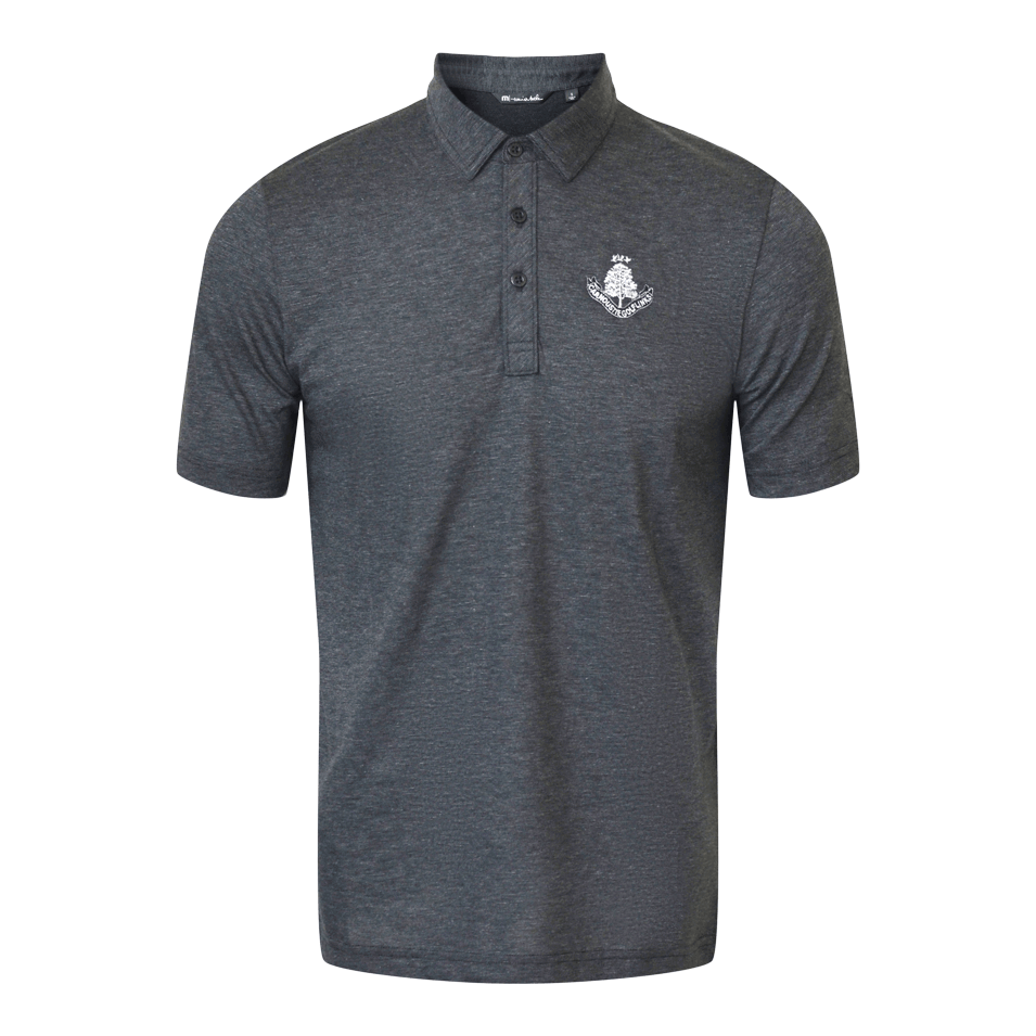 The Zinna Plain Polo Shirt - Heather Black