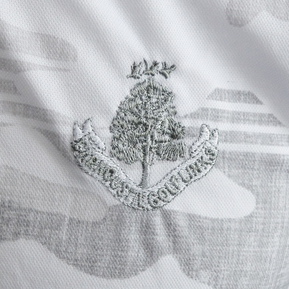 Beachside Stealth Pattern Polo - White