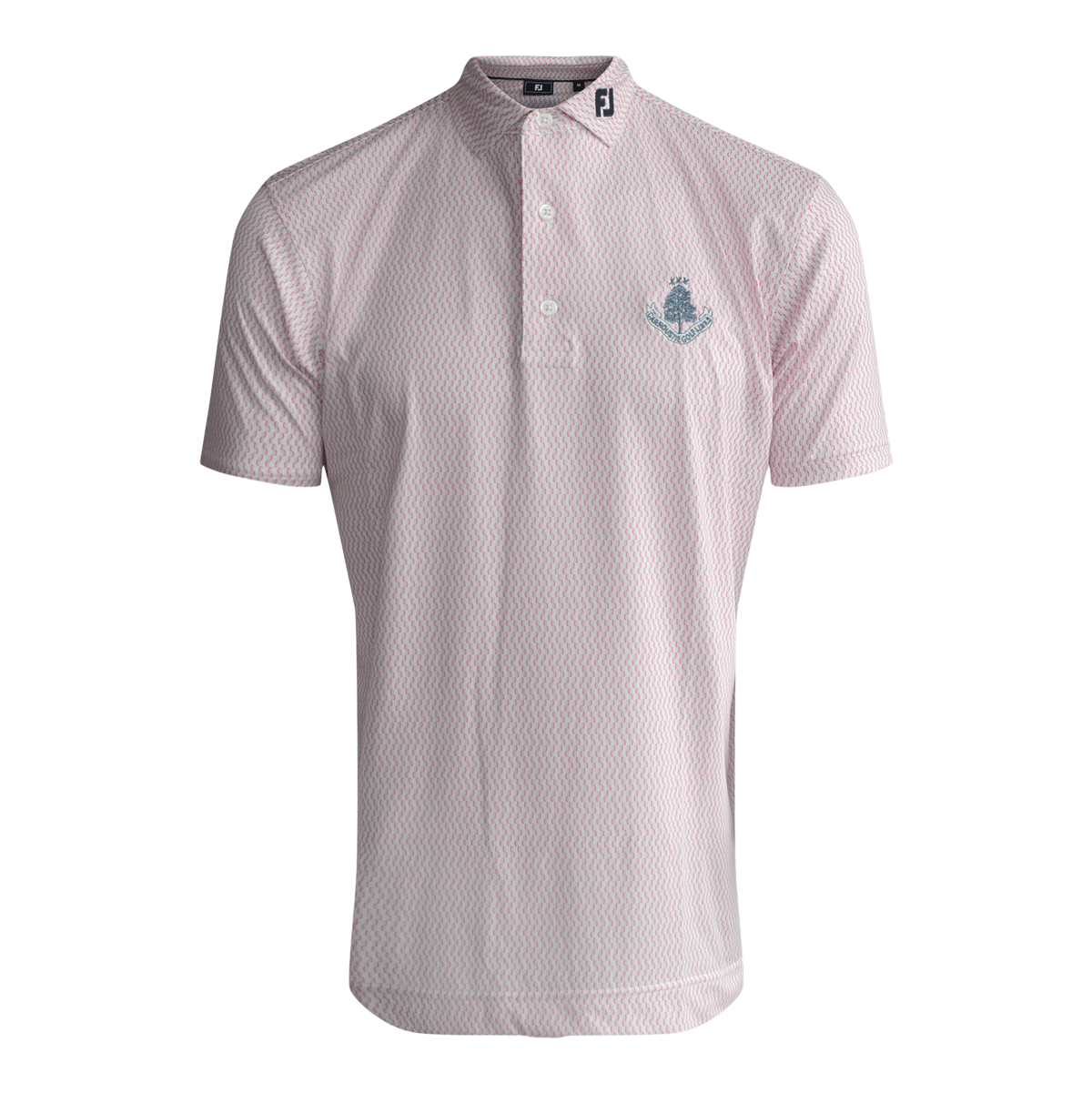 Wiggle Print Polo Shirt - White/Skyway/Pink Lemonade