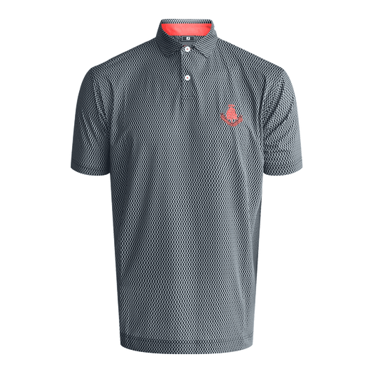 Irongate Print Polo Shirt - Black White