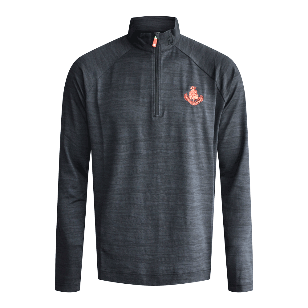 Wave Jacquard Chill Out 1/4 Zip - Black