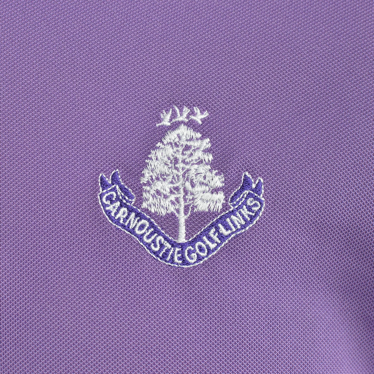 Pique Plain Polo Shirt - Purple