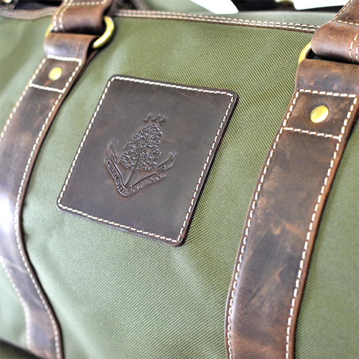 Leather Canvas Duffel Bag - Green