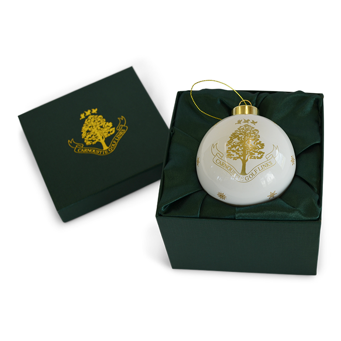 Christmas Bauble - White/Gold