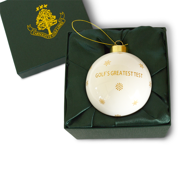 Christmas Bauble - White/Gold