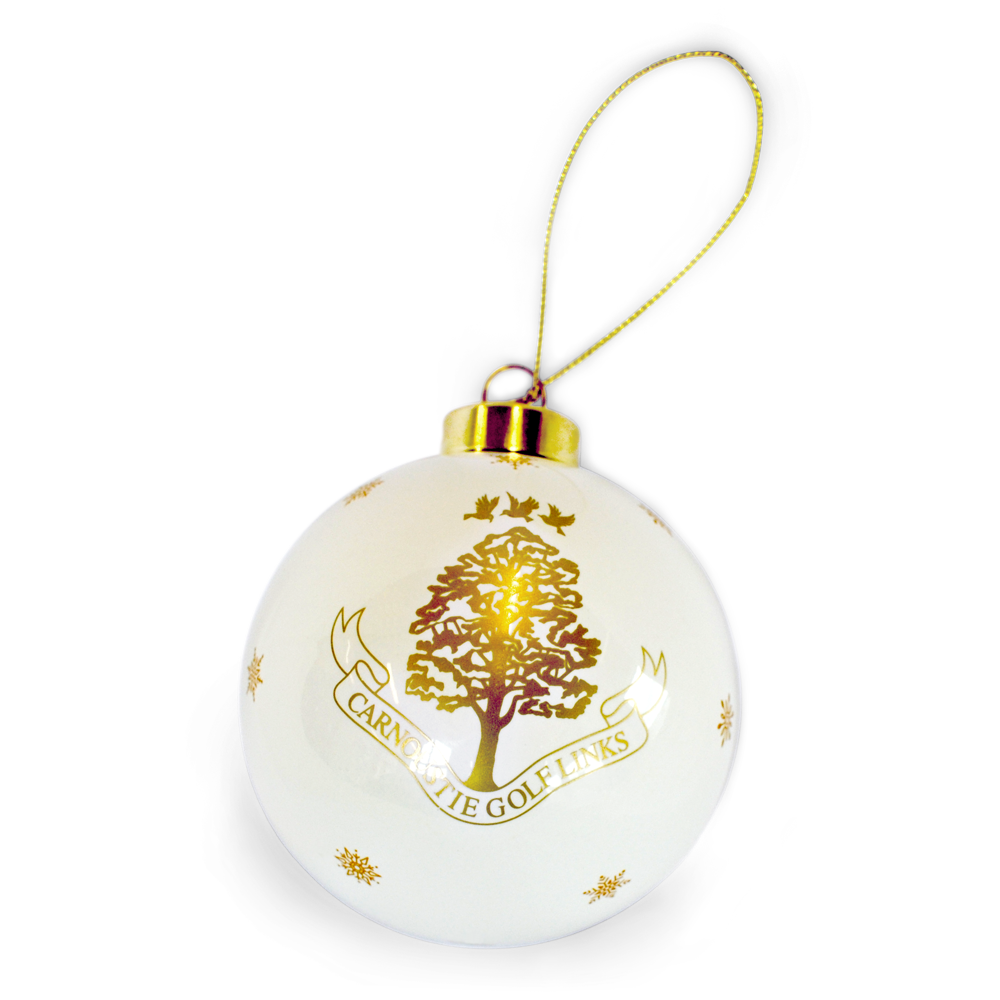 Christmas Bauble - White/Gold