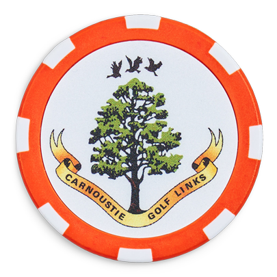 Poker Chip Ball Marker - Orange