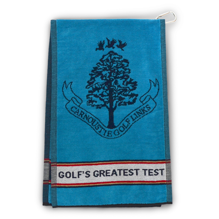 Cotton Woven Golf Towel - Navy/Blue