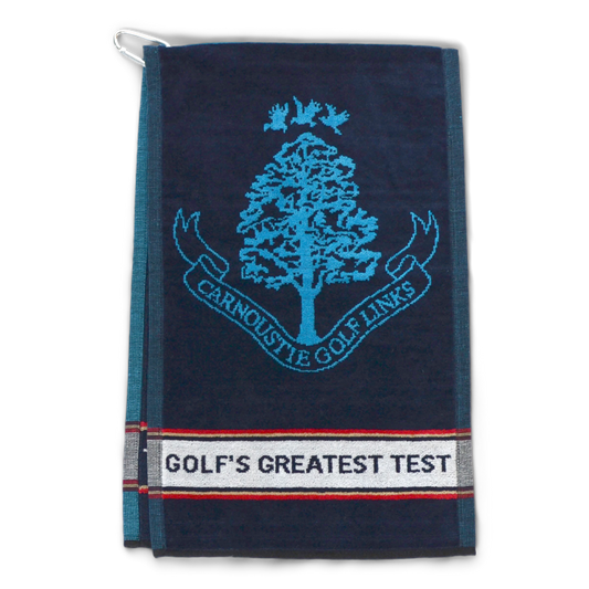 Cotton Woven Golf Towel - Navy/Blue