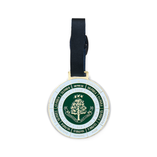 Yardage Bag Tag - Green/Gold