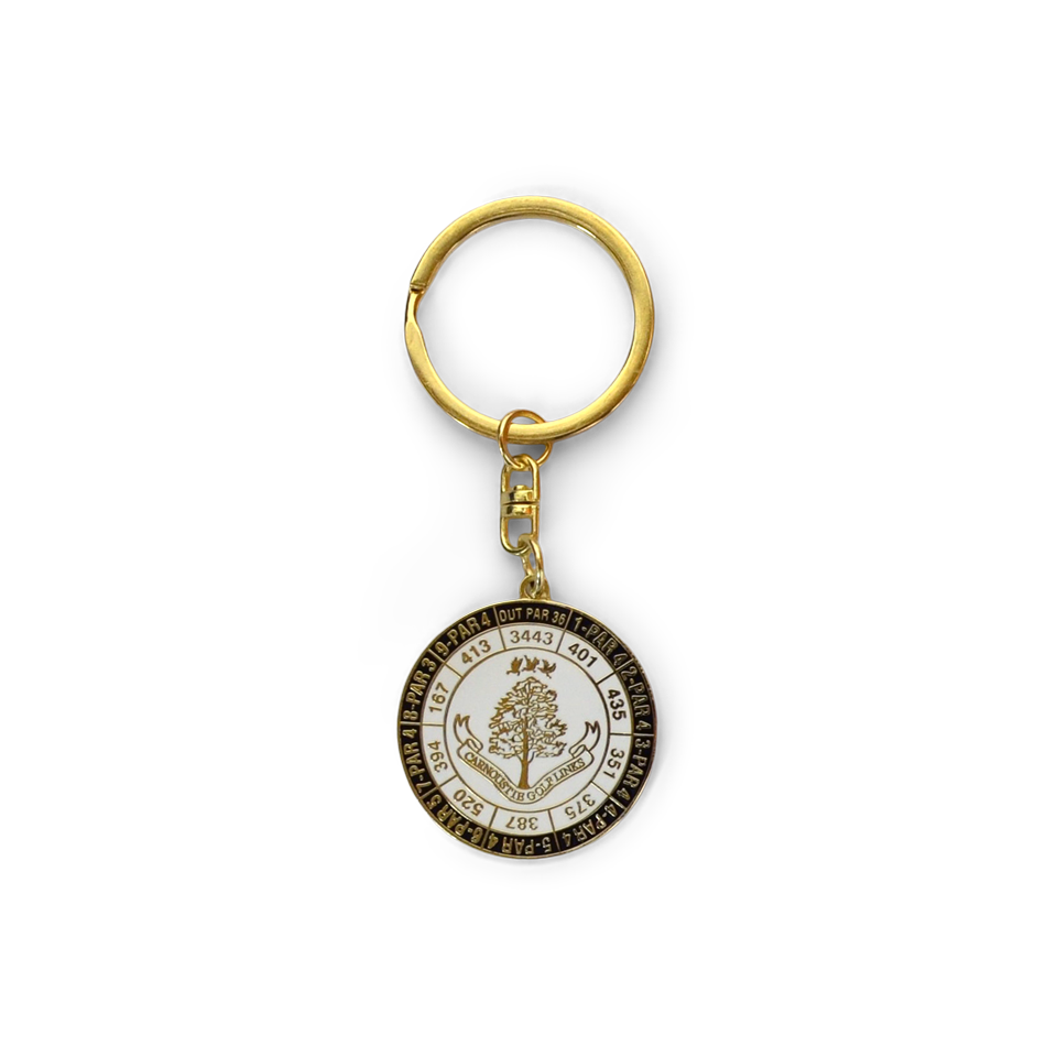 Yardage Key Ring - Black/Gold
