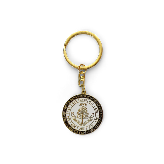 Yardage Key Ring - Black/Gold