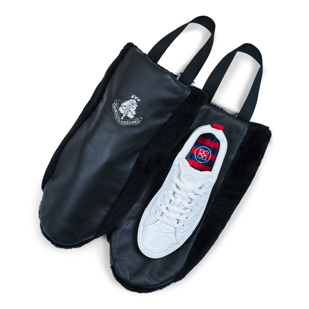 Leather Shoe Bag - Black