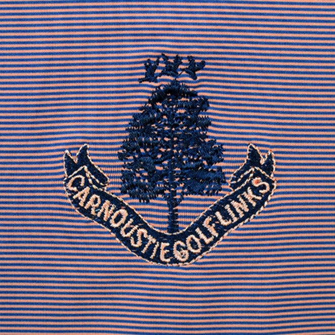 Stripe Polo - Navy/Citrus