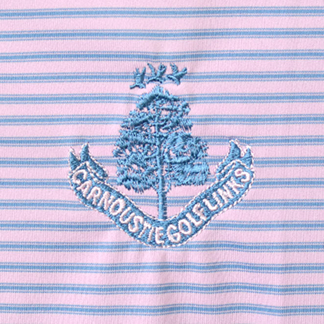Stripe Polo Shirt - Hibiscus Dolphin