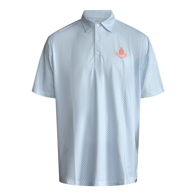 Pattern Polo - White/Citrus/Blue Jay