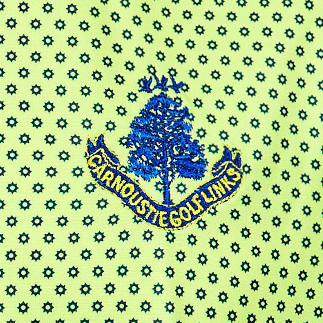 Pattern Polo Shirt - Chartreuse/Navy