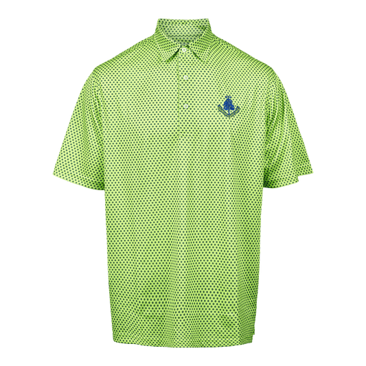 Pattern Polo Shirt - Chartreuse/Navy