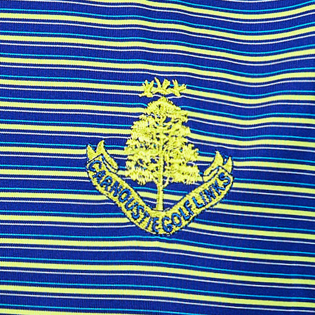 Stripe Polo Shirt - Navy/Chartreuse/Multi