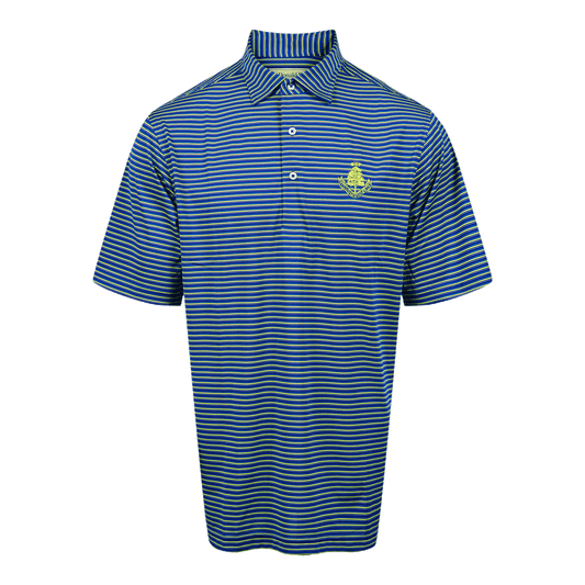 Stripe Polo Shirt - Navy/Chartreuse/Multi