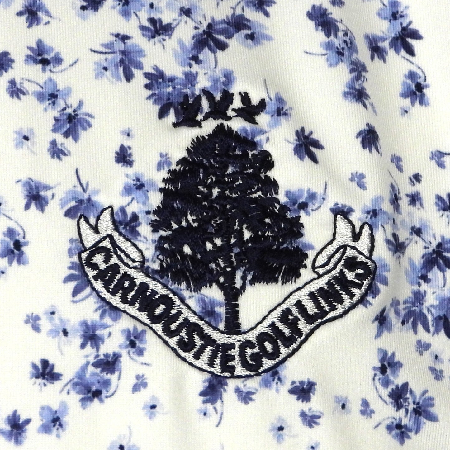 Floral Print Tech Jersey Polo - Snow/Twilight