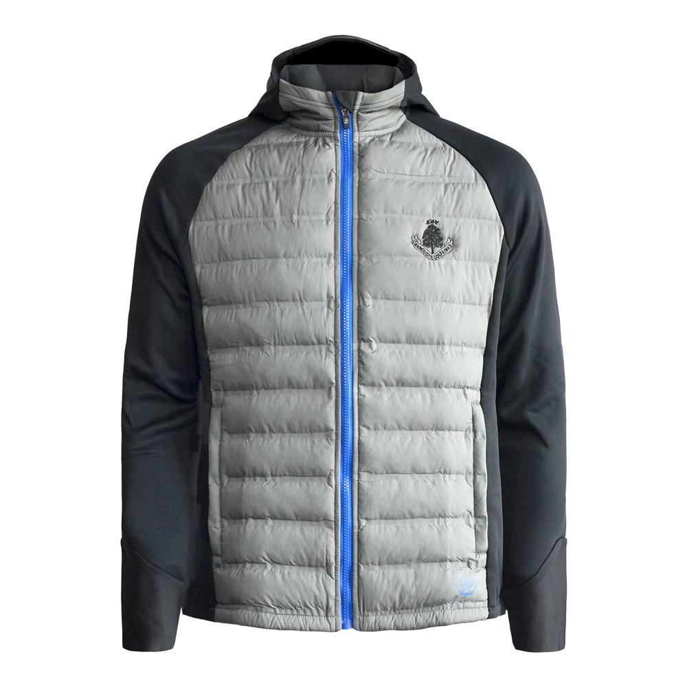 Helm Quilt Hooded Jacket - Black / Grey