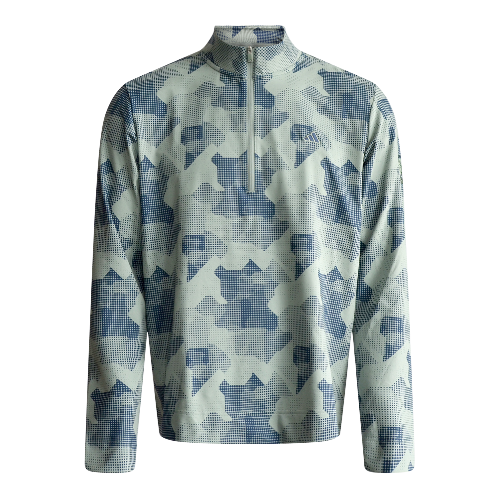 Go To Print 1/4 Zip - Silver Green