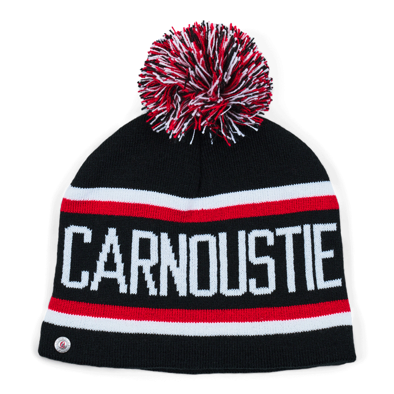 Beanie Hat - Black/White/Red