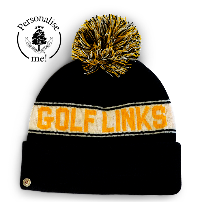 The Sideliner Beanie Hat - Black/White/Gold