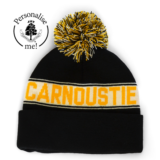 The Sideliner Beanie Hat - Black/White/Gold