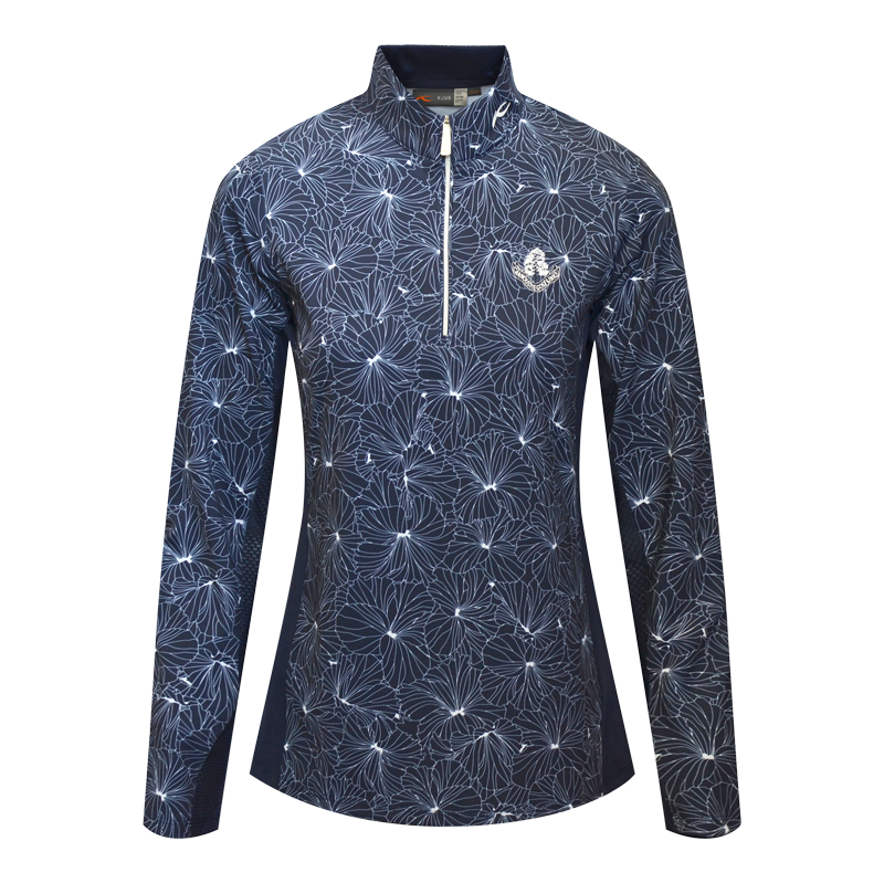 Sunshine Printed Half Zip - Atlanta Blue/White