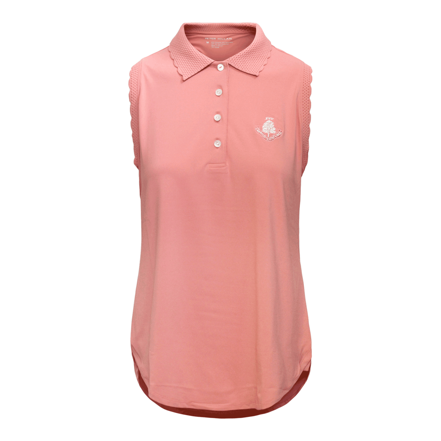 Opal Sleeveless Stretch Polo Shirt - Coral Reef