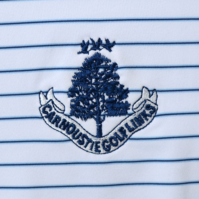 Drum Stripe Polo Shirt - White/Sport Navy