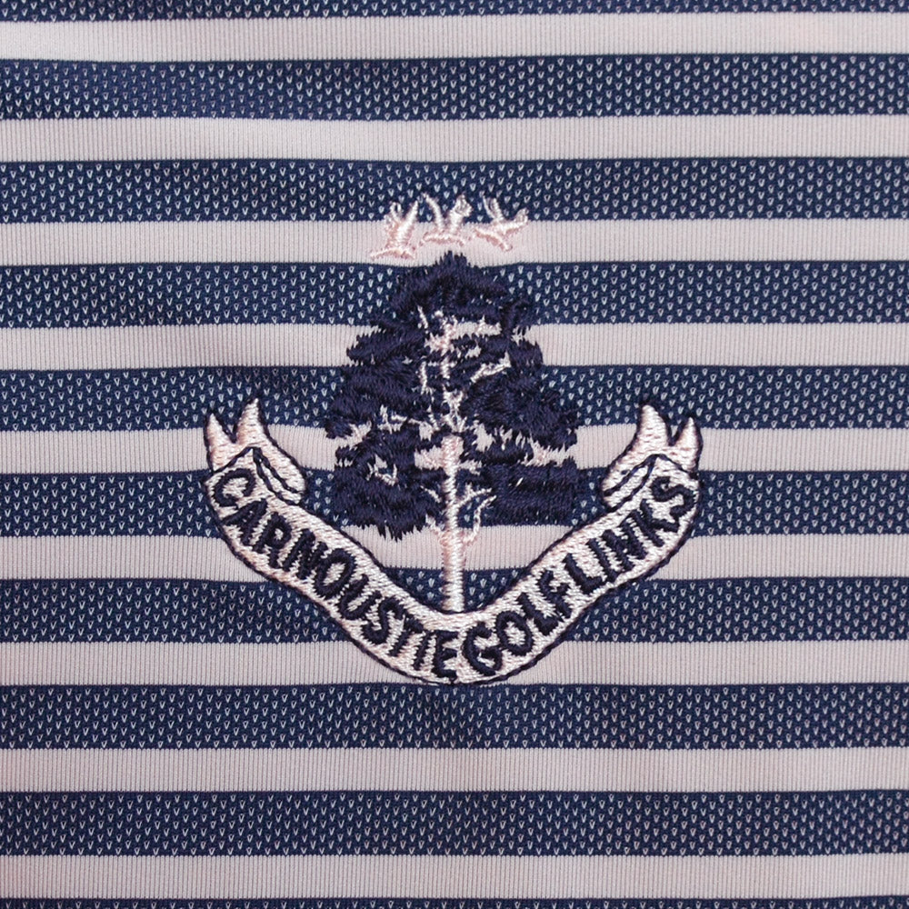 Luis Stripe Polo Shirt - Pink Salt/Atlanta Blue