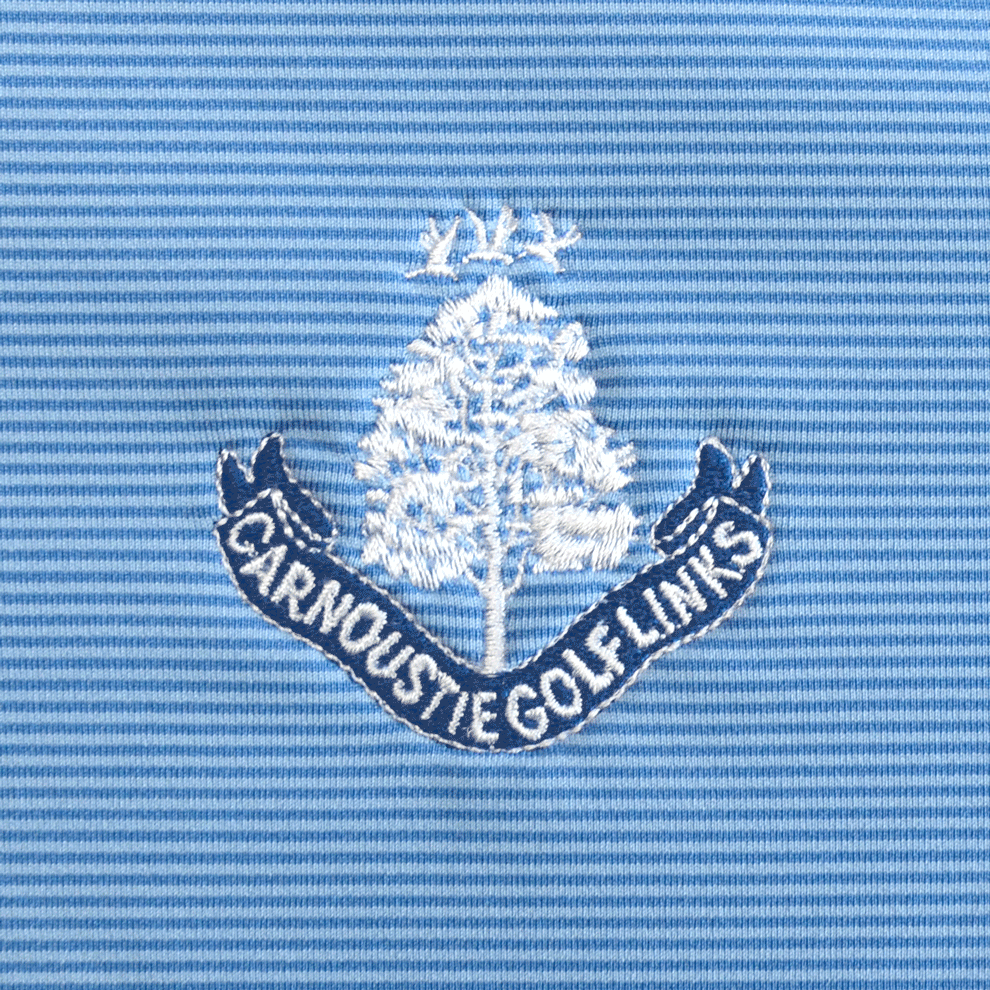 Perth Sugar Stripe Performance 1/4 Zip - Sailor Blue