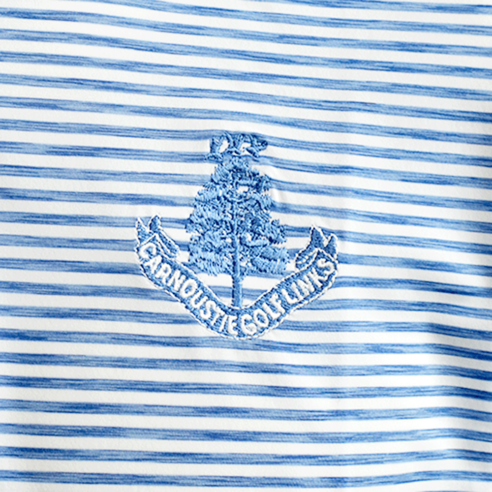 Owen Stripe Polo - Ultra Marine/White