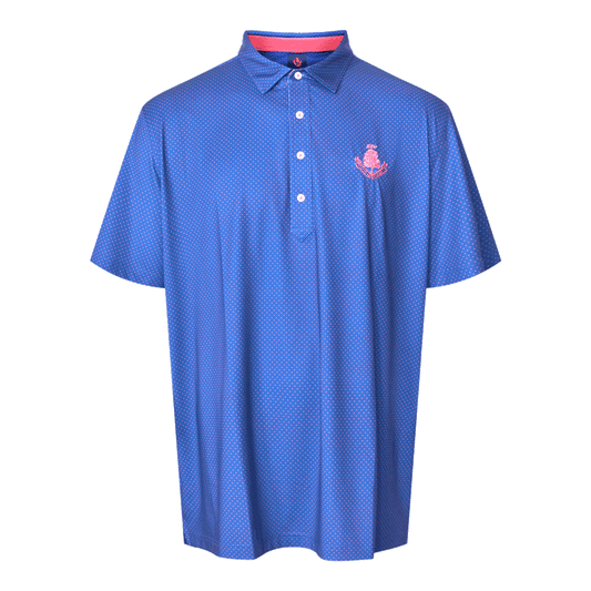 Pattern Polo Shirt - Navy/Peony