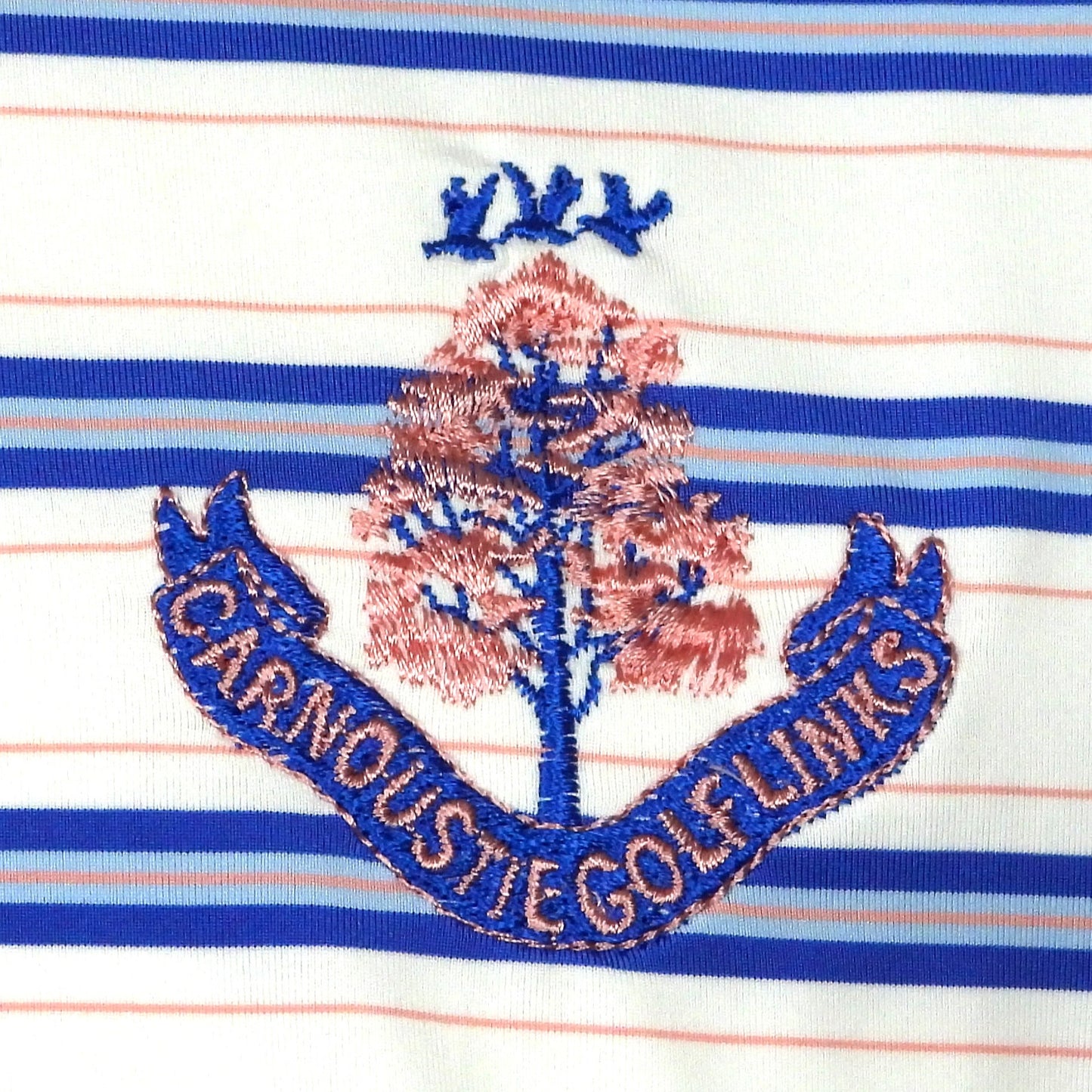 Peirre Performance Polo Shirt - White/Royal Multi