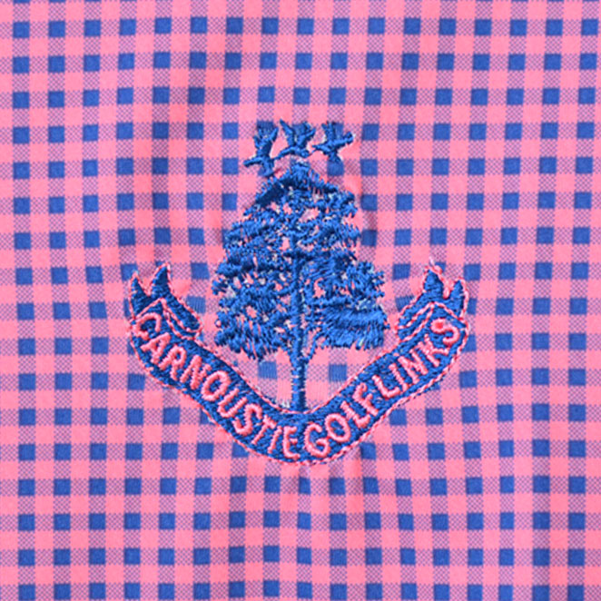 Pattern Polo Shirt - Navy/Peony