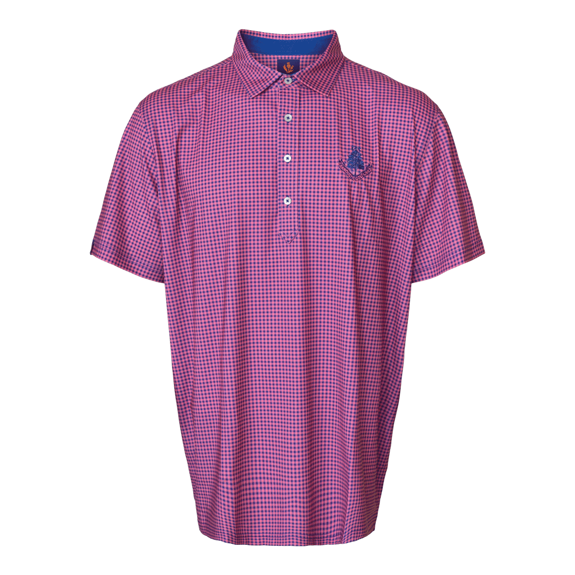 Pattern Polo Shirt - Navy/Peony