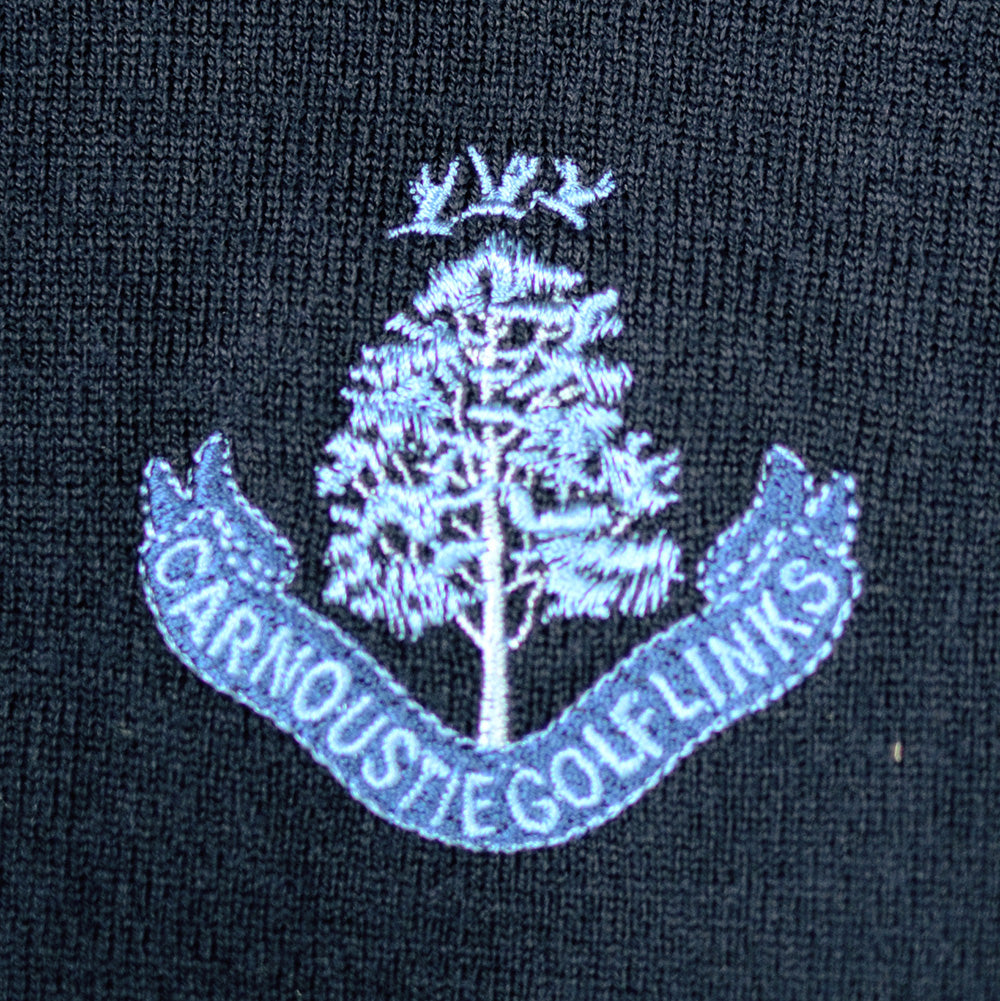 Merino Zip Neck Sweater - Navy