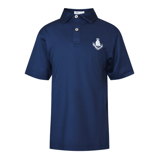 Youth Plain Performance Polo Shirt - Navy
