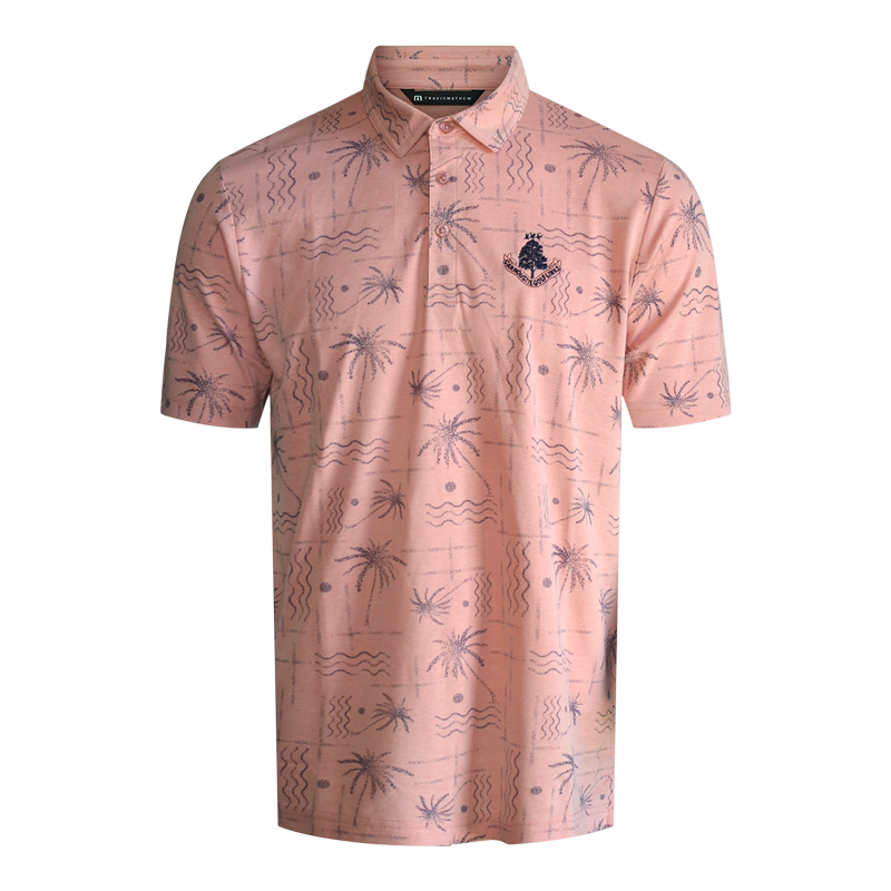 Coconut Palm Polo Shirt - Heather Blush