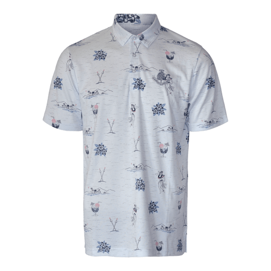 Island Paradise Polo Shirt - White