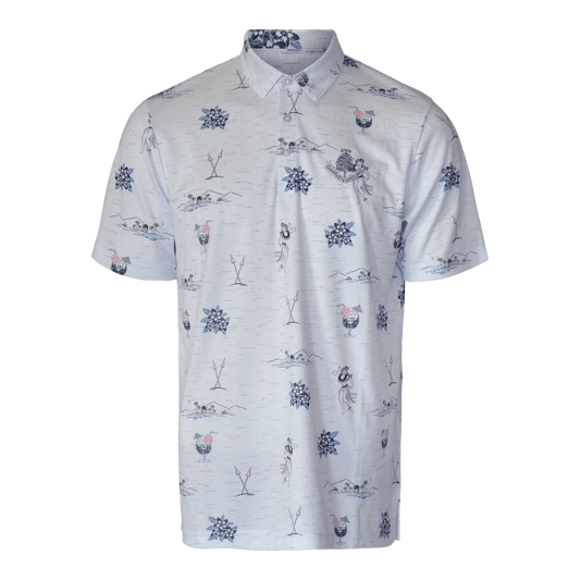 Island Paradise Polo Shirt - White