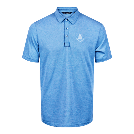 The Zinna Plain Polo Shirt - Heather Light Blue