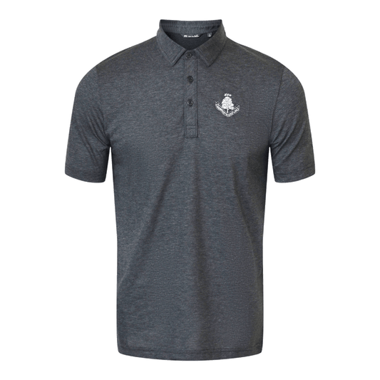 The Zinna Plain Polo Shirt - Heather Black