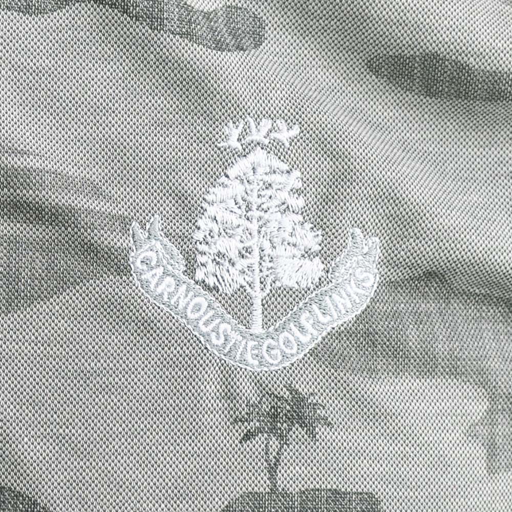 Beachside Stealth Pattern Polo - Heather Grey