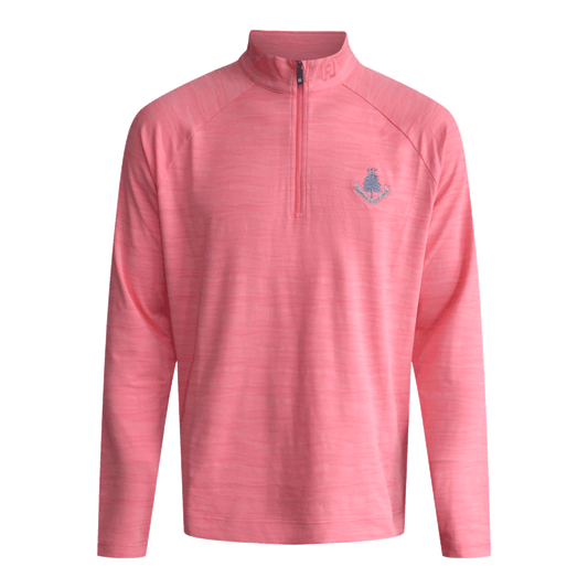 Wave Jacquard Chill Out 1/4 Zip - Pink Lemonade