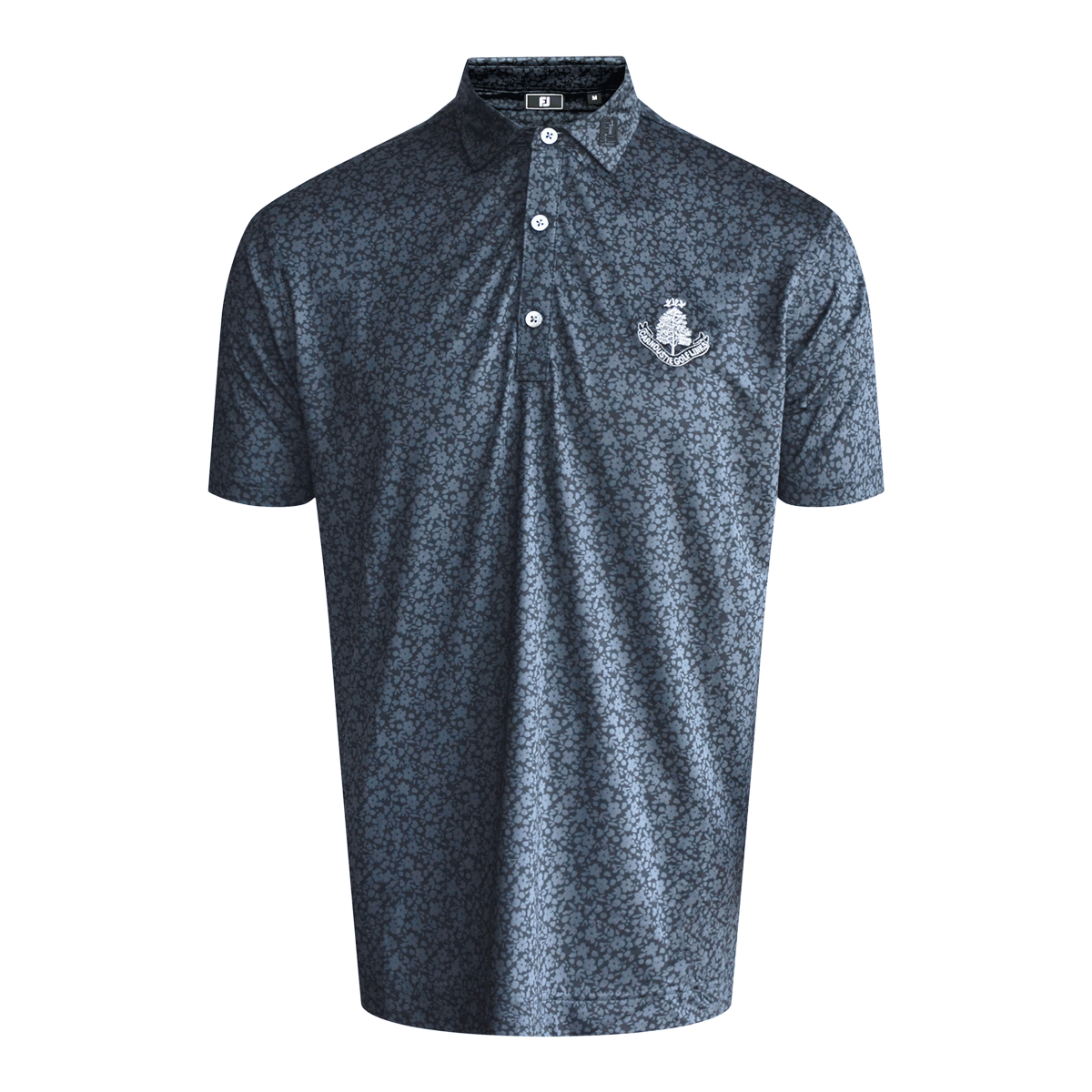 Painted Floral Polo Shirt - Black